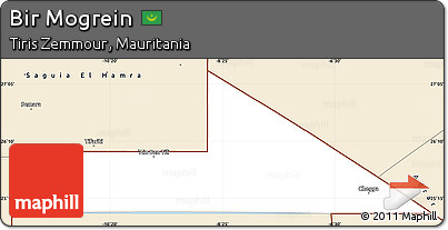 Classic Style Simple Map of Bir Mogrein