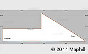 Gray Simple Map of Bir Mogrein, cropped outside