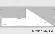 Gray Simple Map of Bir Mogrein, single color outside