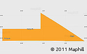 Political Simple Map of Bir Mogrein, single color outside