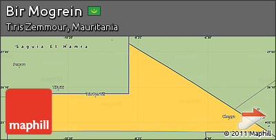 Savanna Style Simple Map of Bir Mogrein