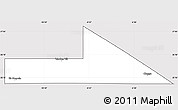 Silver Style Simple Map of Bir Mogrein, cropped outside