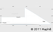 Silver Style Simple Map of Bir Mogrein, single color outside