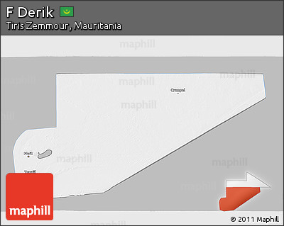 Gray 3D Map of F Derik, single color outside