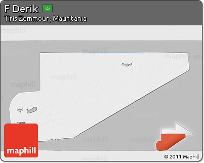 Gray 3D Map of F Derik, single color outside