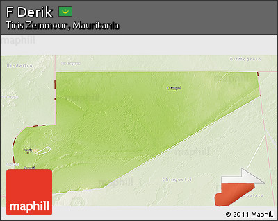 Physical 3D Map of F Derik, lighten