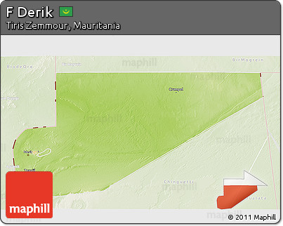 Physical 3D Map of F Derik, lighten