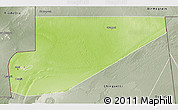 Physical 3D Map of F Derik, semi-desaturated