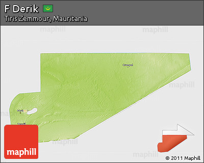Physical 3D Map of F Derik, single color outside