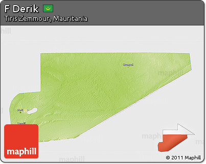Physical 3D Map of F Derik, single color outside