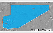 Political 3D Map of F Derik, desaturated