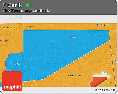 Political 3D Map of F Derik
