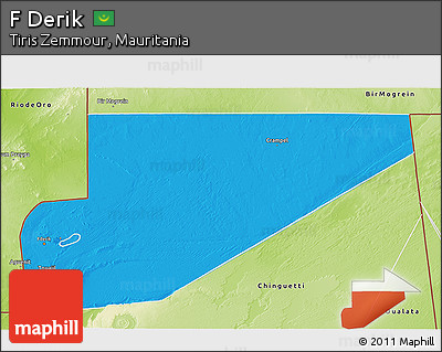Political 3D Map of F Derik, physical outside