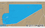 Political 3D Map of F Derik, semi-desaturated