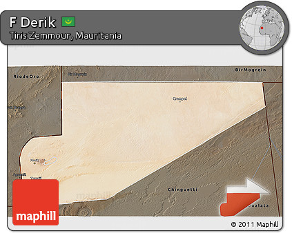 Satellite 3D Map of F Derik, darken
