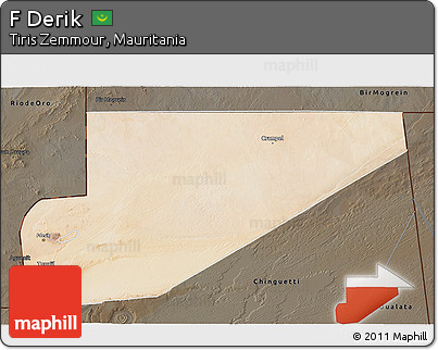 Satellite 3D Map of F Derik, darken