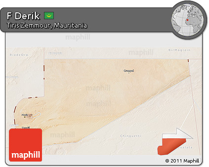 Satellite 3D Map of F Derik, lighten