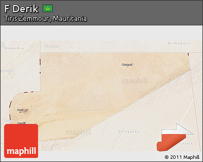 Satellite 3D Map of F Derik, lighten