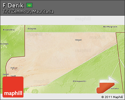 Satellite 3D Map of F Derik, physical outside