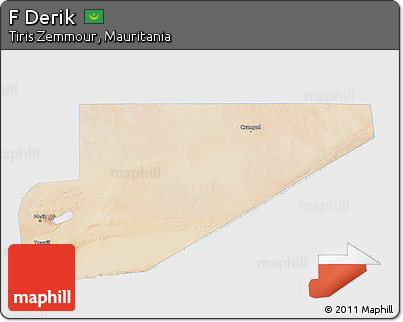 Satellite 3D Map of F Derik, single color outside