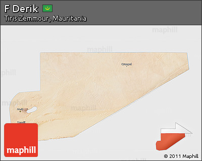 Satellite 3D Map of F Derik, single color outside