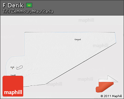 Silver Style 3D Map of F Derik, single color outside