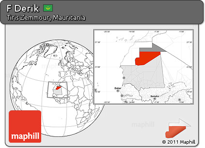 Blank Location Map of F Derik, highlighted country, highlighted parent region, within the entire country