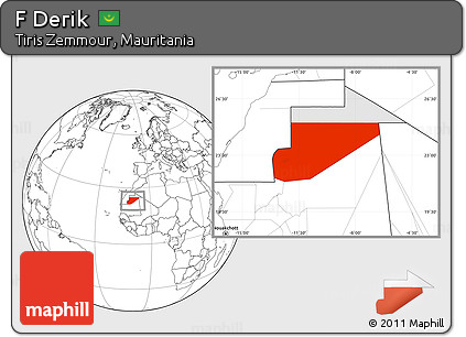 Blank Location Map of F Derik, highlighted parent region
