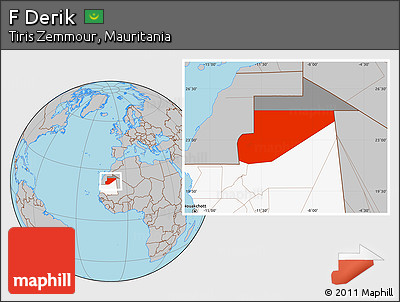 Gray Location Map of F Derik, highlighted country, highlighted parent region
