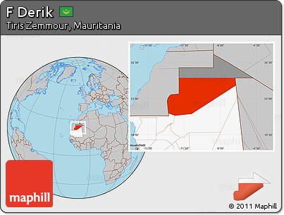 Gray Location Map of F Derik, highlighted country, highlighted parent region