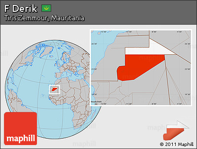 Gray Location Map of F Derik, highlighted parent region