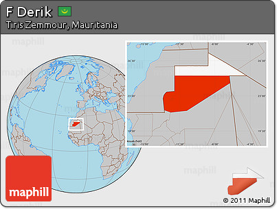 Gray Location Map of F Derik, highlighted parent region