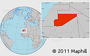 Gray Location Map of F Derik