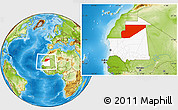 Physical Location Map of F Derik, highlighted country, within the entire country