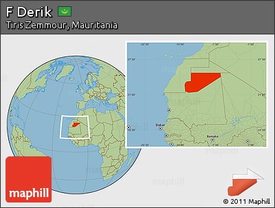 Savanna Style Location Map of F Derik, within the entire country