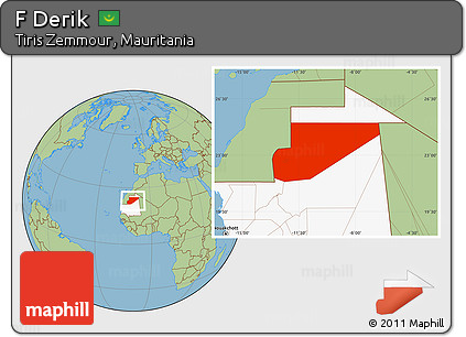 Savanna Style Location Map of F Derik, highlighted country