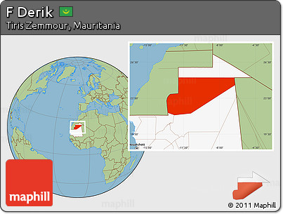 Savanna Style Location Map of F Derik, highlighted country