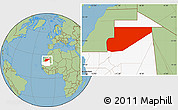 Savanna Style Location Map of F Derik, highlighted country