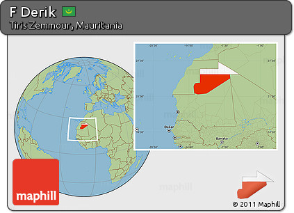 Savanna Style Location Map of F Derik, highlighted parent region, within the entire country