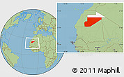 Savanna Style Location Map of F Derik, highlighted parent region, within the entire country