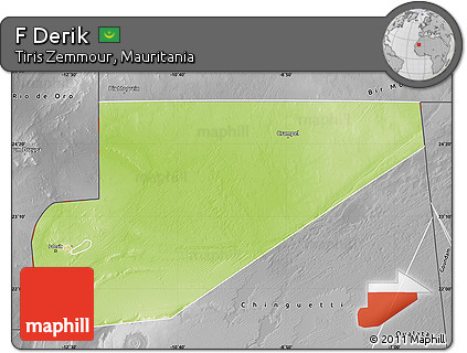 Physical Map of F Derik, desaturated