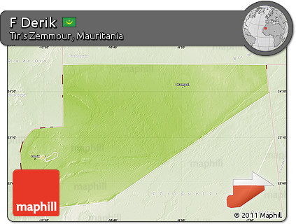 Physical Map of F Derik, lighten