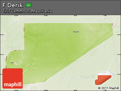 Physical Map of F Derik, lighten