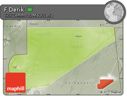 Physical Map of F Derik, semi-desaturated