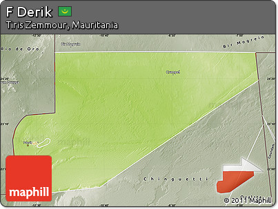 Physical Map of F Derik, semi-desaturated