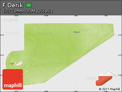 Physical Map of F Derik, single color outside