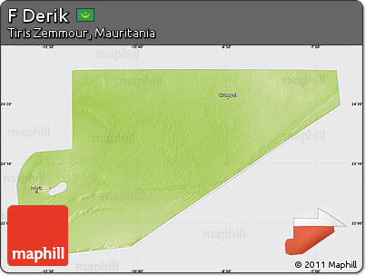 Physical Map of F Derik, single color outside
