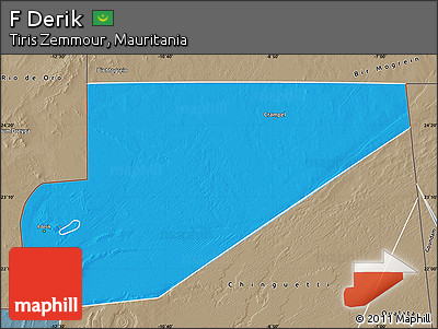 Political Map of F Derik, semi-desaturated