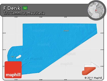 Political Map of F Derik, single color outside