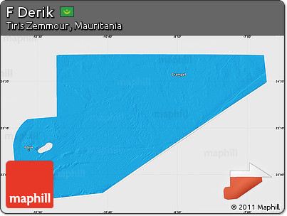 Political Map of F Derik, single color outside